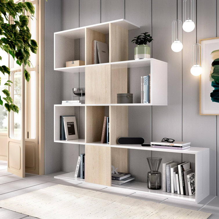 Oak top colour bookcase